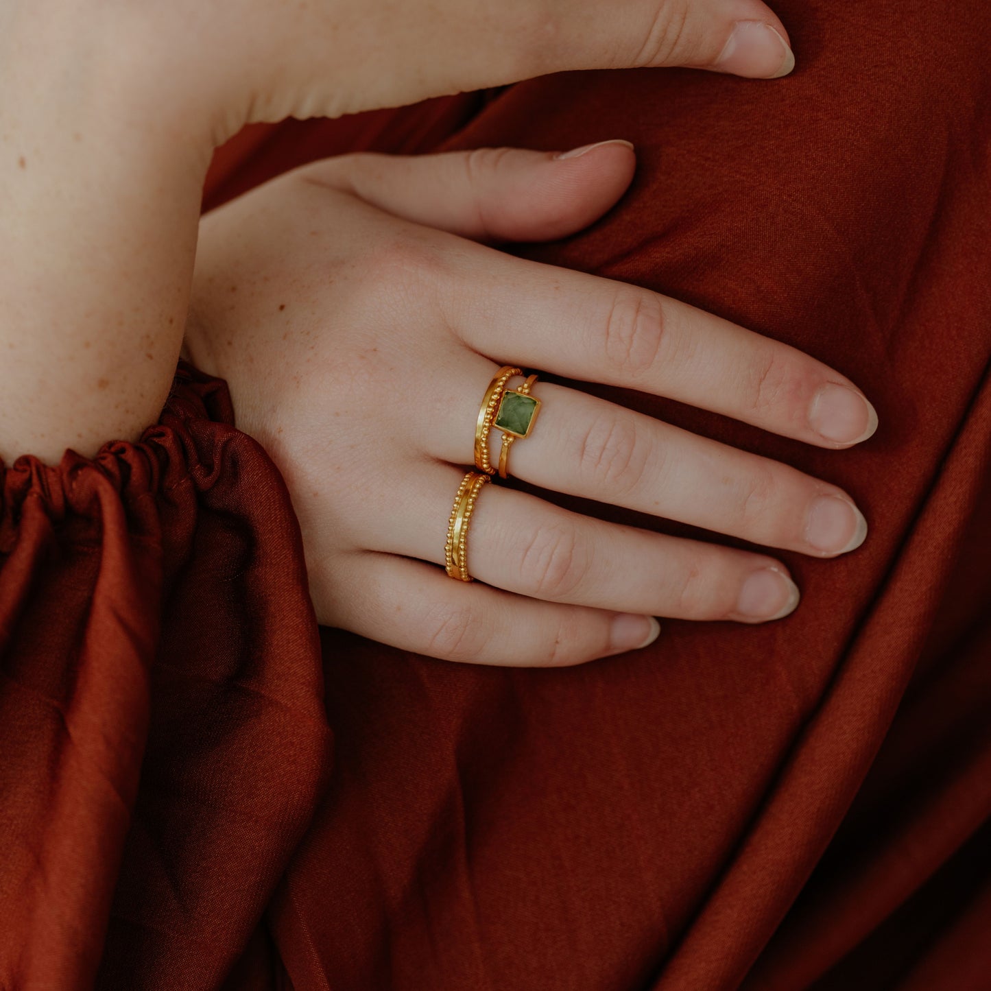 Exquisite gold ring, part of a handcrafted collection