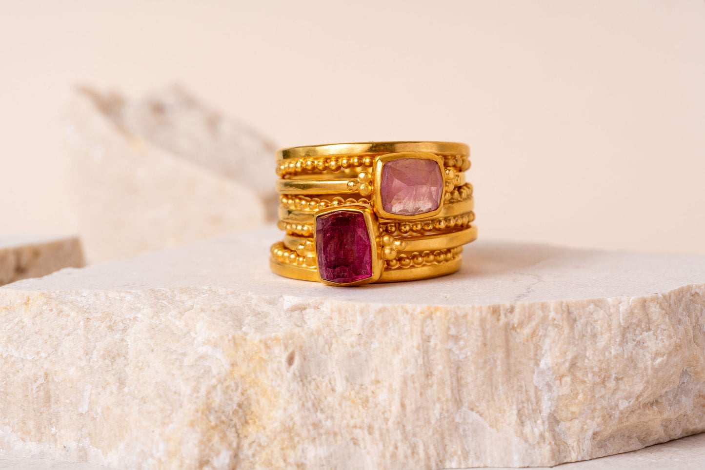 SATYA Ring - Pink Tourmaline : Size L
